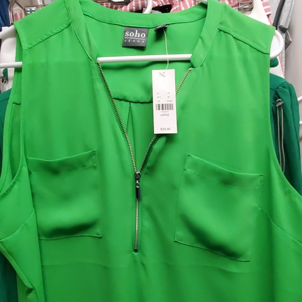 Green Soho NY&Co Sleeveless Blouse